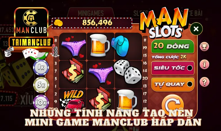 Những tính năng tạo nên mini game MANCLUB hấp dẫn